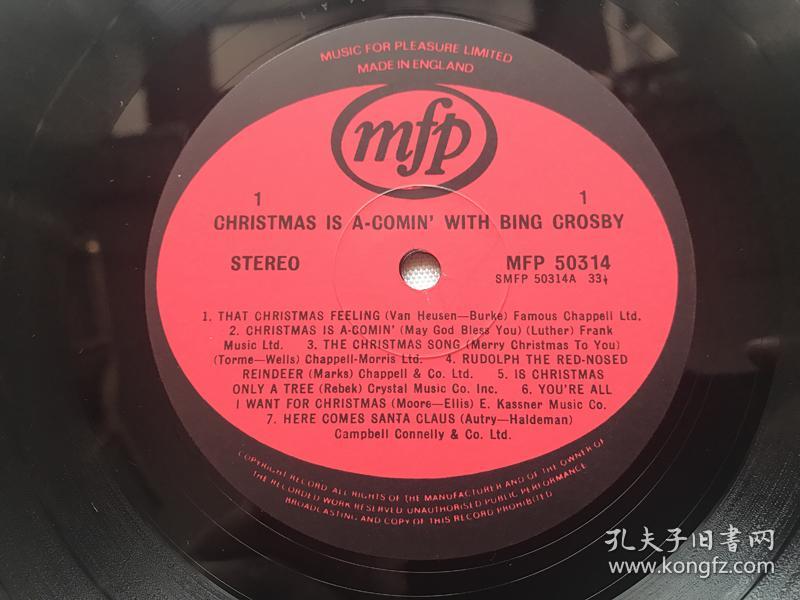 BING CROSBY平克劳斯贝LP黑胶唱片