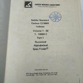 sadtler standard carbon-13 NMR vols.1-50（H4949）