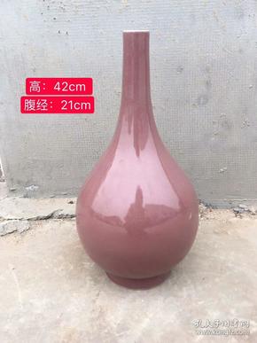 乾隆年制单色釉天球瓶 胎质细腻 釉色温润 细节如图