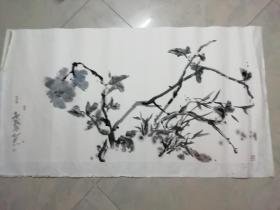 广东著名青年画家 林于思 画一幅  138 X 70CM