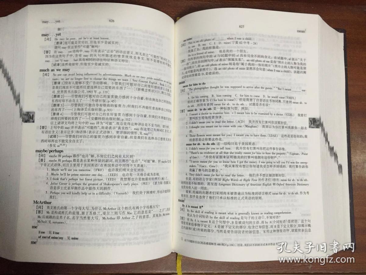 库存未阅无瑕疵英语常见问题解答大词典第二版 增订版  A  DICTIONARY of  Ansers to Common Questions in English