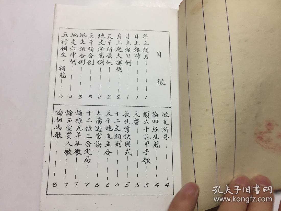 清代 木刻四余七政经纬通微  105筒子页 一册全  后几页有修补