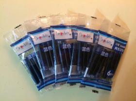 白雪钢笔墨囊R5399袋装（6支*5袋）  蓝色 适配白雪直液式换囊钢笔