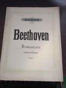 老乐谱 edition peters Nr.3393 BEETHOVEN  Romanzen  Violine und Klavier（小提琴和钢琴）