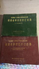 全国统一安装工程预算定额  福建省单位估价汇总表（1988） 3 册 5册  合售