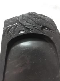 端石水坑薄雕山水砚