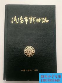 河南省戏曲志：洛阳市戏曲志 库存书 洛阳市文化局编 精装本