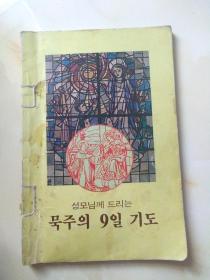 给圣母的 九日  韩文版  书名见图