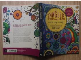 填色绘画艺术 Tangled treasures：coloring look 52 intricate tangle drawings to color with pens markers or pencils 平装127页面