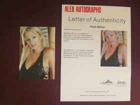 【美国名媛 希尔顿集团千金 帕丽斯·希尔顿（Paris Hilton）亲笔签名早期照片】附权威证书