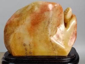 清代传世雕工不错的老寿山石人物印章摆件
