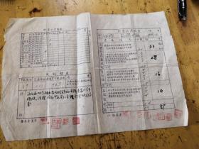 行员工考勤表 1968年  一张行员工考绩表