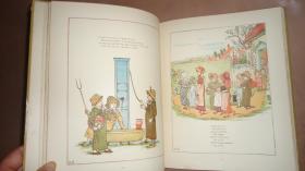 1892年Kate Greenaway _Under the Window 凯特•格林威绘本《窗下谣》 极珍贵初版本 大量绝美珂罗版手工上色彩色插图