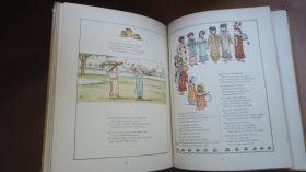 1892年Kate Greenaway _Under the Window 凯特•格林威绘本《窗下谣》 极珍贵初版本 大量绝美珂罗版手工上色彩色插图