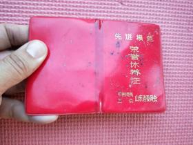 先进模范荣誉休养证