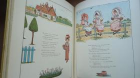 1892年Kate Greenaway _Under the Window 凯特•格林威绘本《窗下谣》 极珍贵初版本 大量绝美珂罗版手工上色彩色插图