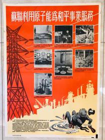 1955年年画【苏联利用原子能为和平事业服务】1开