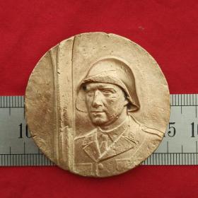 A228旧铜德国士兵1958冬季三战图硬币铜牌铜章铜币纪念章珍藏收藏