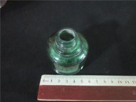 上世纪70-80年代老式玻璃瓶墨水瓶无盖。