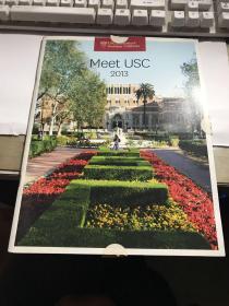 英文原版：2013年美国南加州大学介绍册——Meet USC 2013【大16开，内页无涂画笔迹】封底有邮政投递的邮戳和笔记。