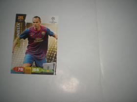 帕尼尼 panini 游戏版 2011-12 欧冠 球星卡  巴塞罗那  伊涅斯塔