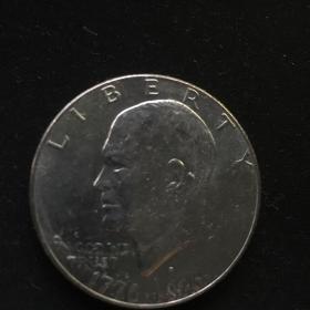 1976-D丹佛铸造艾森豪威尔一美元美国建国200周年纪念币EISENHOWER DOLLAR COIN轻微流通币