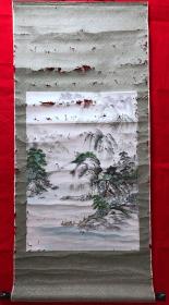 书画原作1220，田友芝【李汶教授（著名建筑学家）夫人】，山水画，立轴