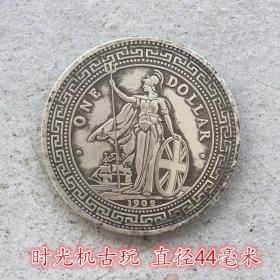 银元银币收藏1902年造英国站洋银元五元伍圆直径44毫米
