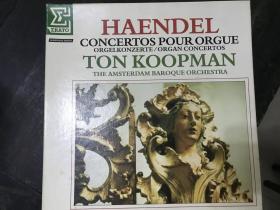 黑胶原版唱片4张装HAENDEL CONCERTOS POUR ORGUE