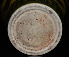 老瓷器秒杀  明代宣德黄釉青花雕刻龙纹梅瓶