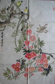 上海—任寒春花鸟， 2002年大红鹰杯庆祝香港回归五周年公务员书画大赛参赛作品
 
