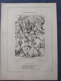 1850年 木口木刻 木版画 （正背印刷）之004号 0601