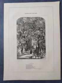 1850年 木口木刻 木版画 （正背印刷）之017号 0601