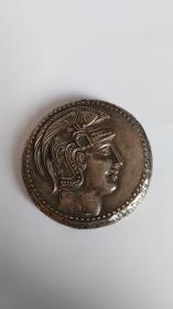 古希腊雅典城邦四德拉克马猫头鹰银币