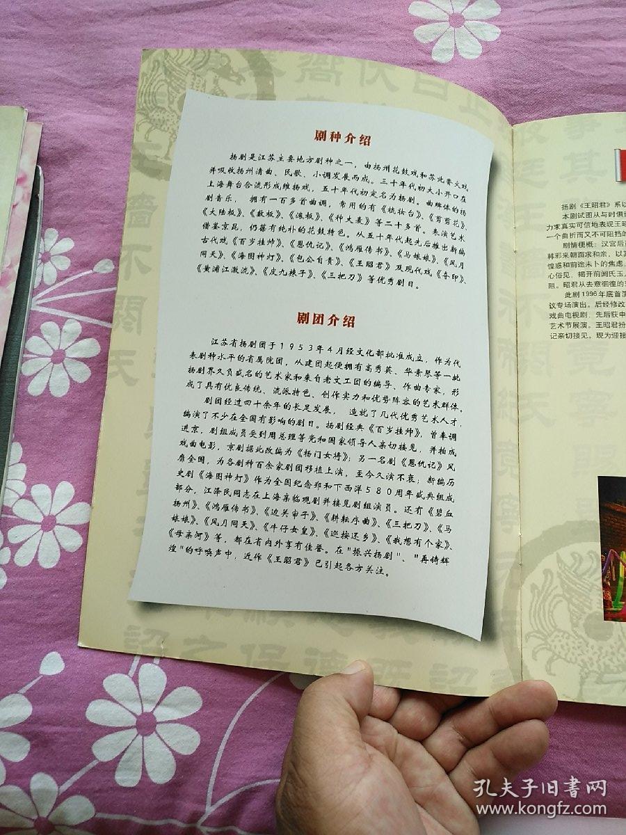节目单  第二届全国少数民族文艺会演，江苏省代表团 扬剧   王昭君