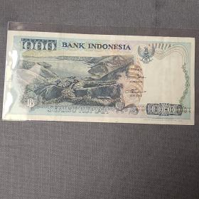 印度尼西亚1992年1000卢比纸币一枚。