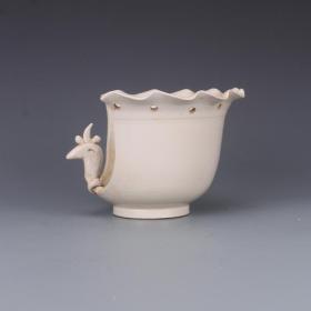 ★特价秒杀1130★精品瓷器■【★★宋定窑乳白釉孔雀杯