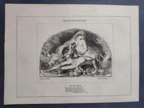 1849年 木口木刻 木版画 （正背印刷）之016号 0601
