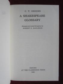 A Shakespeare Glossary（Third Edition）（货号TJ）