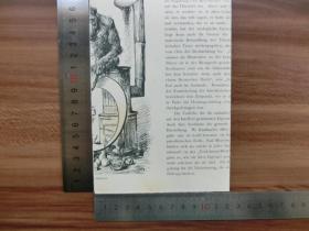 【现货 包邮】1890年小幅木刻版画《保罗 》(paul meyerheim)尺寸如图所示（货号400246）