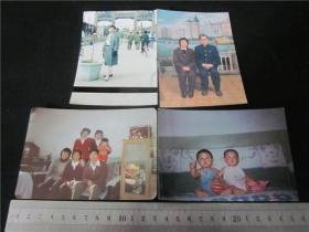 【时代记忆老照片收藏】上世纪90年代普通家庭照片一组4张合售。