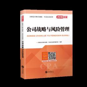 注册会计师2019全国统一考试应试指导教材： 公司战略与风险管理