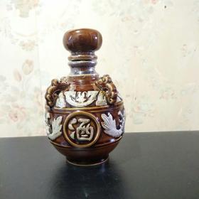 陶瓷双龙空酒瓶1个