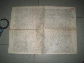 民国地图 广东开平县 民国三十四年印刷 长54厘米 宽39厘米