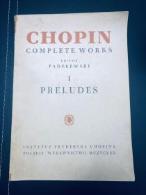 英文原版Chopin Complete Works 肖邦全集卷一1957版