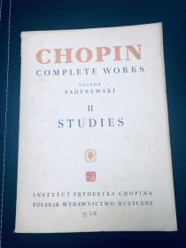 英文原版Chopin Complete Works肖邦全集卷二1949年版