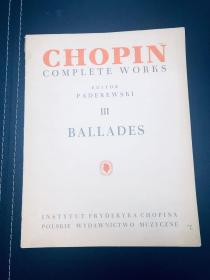 英文原版Chopin Complete Works 肖邦全集卷三1949年版