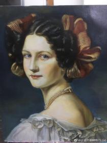 古典美女肖像油画