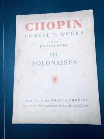 英文原版Chopin Complete Works 肖邦全集卷八1952年版