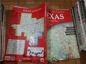 原版外文地图  Texas Atlas & Gazetteer 得克萨斯州地图集＆地名录 Detailed topogrphic. Back.Roads.Recreation sites.GPS Grids 大八开